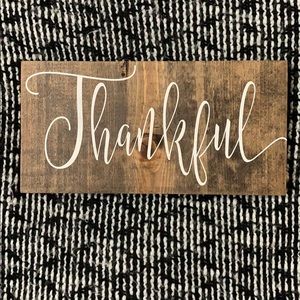 Sign: “Thankful”